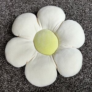 White and Yellow Flower Pillow super soft!